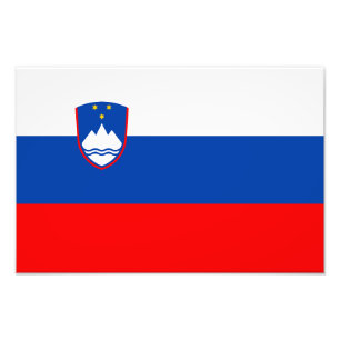 Slovenië Vlag Foto Afdruk