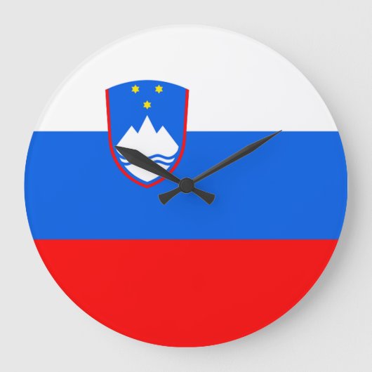 Slovenië Vlag Grote Klok (Voorkant)