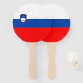 Slovenië Vlag Handwaaier (Voorkant en achterkant)