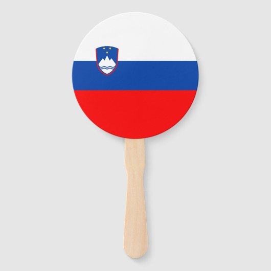 Slovenië Vlag Handwaaier (Voorkant)