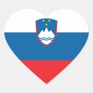 slovenië vlag hart sticker