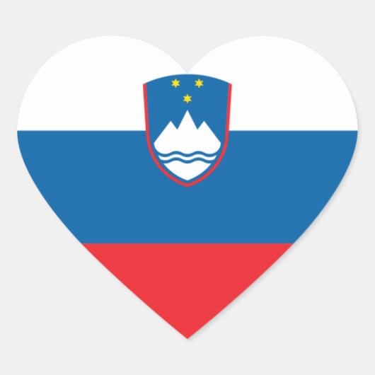 slovenië vlag hart sticker (Voorkant)