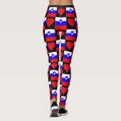Slovenië vlag Heart Patriotic Slovenian Leggings (Achterkant)