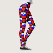 Slovenië vlag Heart Patriotic Slovenian Leggings (Rechts)