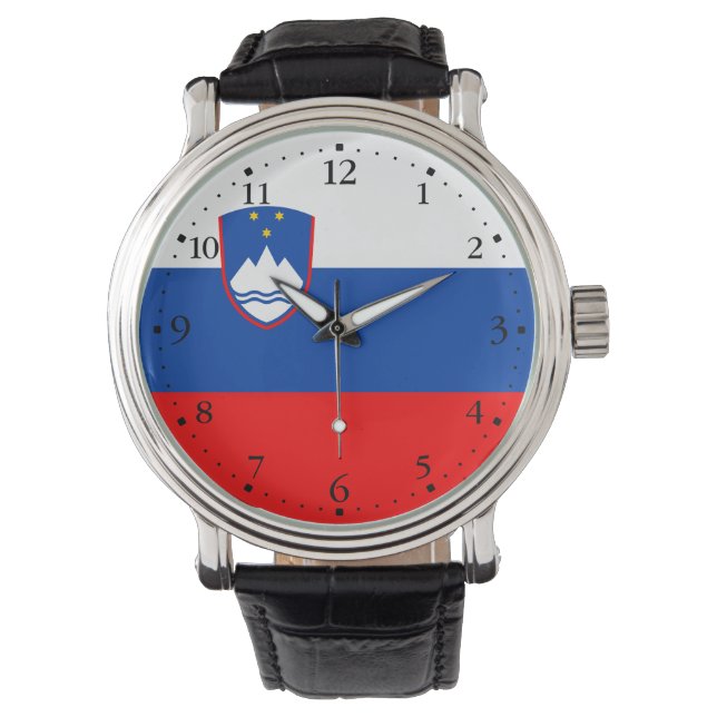 Slovenië Vlag Horloge (Voorkant)