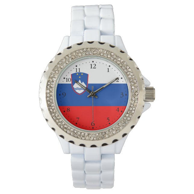 Slovenië Vlag Horloge (Voorkant)