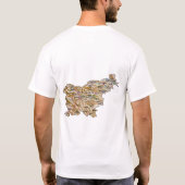 Slovenië vlag + kaart + tekst T-shirt (Achterkant)