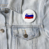 Slovenië Vlag Knop Ronde Button 5,7 Cm (In situ)