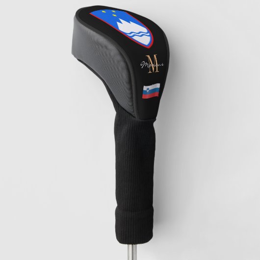 Slovenië & Vlag Monogrammed Golf Clubs Hoesjes Golfheadcover (Schuin)