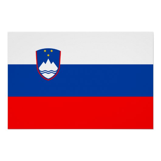 Slovenië Vlag Perfect Poster (Voorkant)