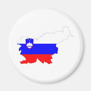 slovenië vlag plattegrond silhouet symbool magneet