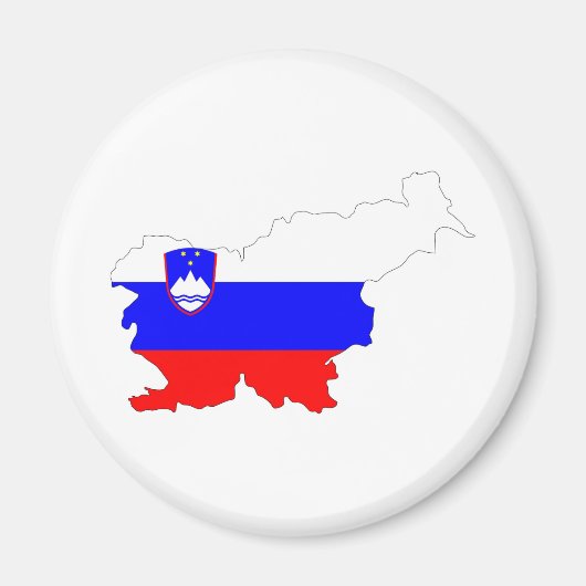 slovenië vlag plattegrond silhouet symbool magneet (Voorkant)