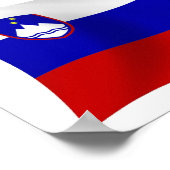 Slovenië Vlag Poster Print (Hoek)