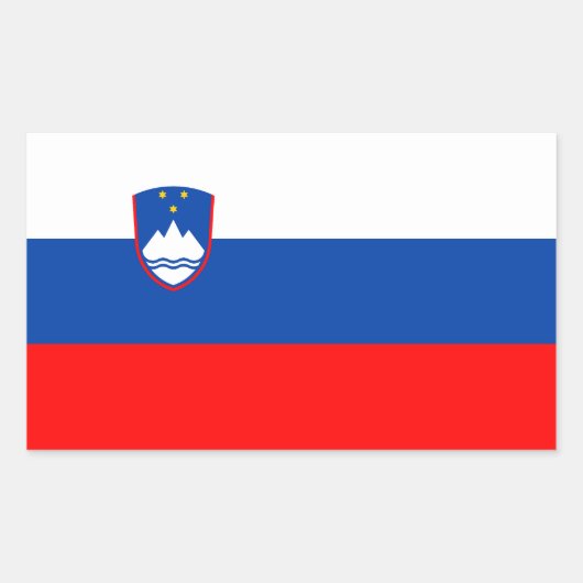 Slovenië Vlag Rechthoekige Sticker (Voorkant)