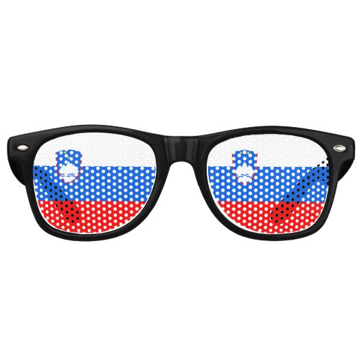 Slovenië Vlag Retro Zonnebril (Voorkant)