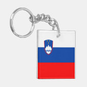 Slovenië Vlag Sleutelhanger (Voorkant Links)