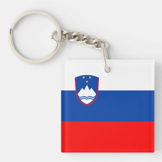 Slovenië Vlag Sleutelhanger (Voorkant)