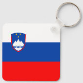 Slovenië Vlag Sleutelhanger (Achterkant)