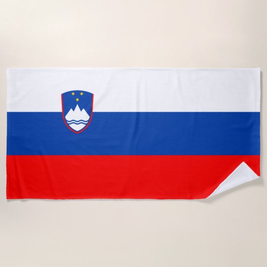 Slovenië Vlag Strandlaken (Voorkant)
