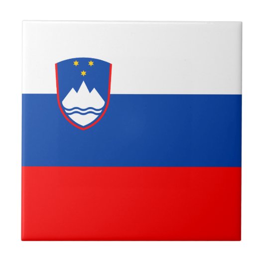 Slovenië Vlag Tegeltje (Voorkant)