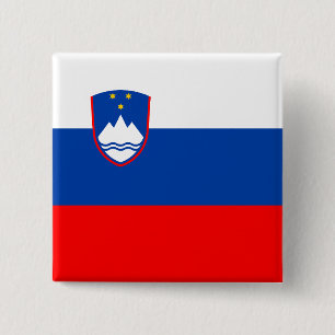 Slovenië Vlag Vierkante Button 5,1 Cm