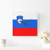 Slovenië Vlag Vierkante Klok (Huis)