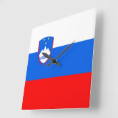 Slovenië Vlag Vierkante Klok (Hoek)