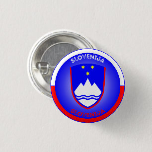 Slovenië Wapenschild Cirkelvorm Ronde Button 3,2 Cm