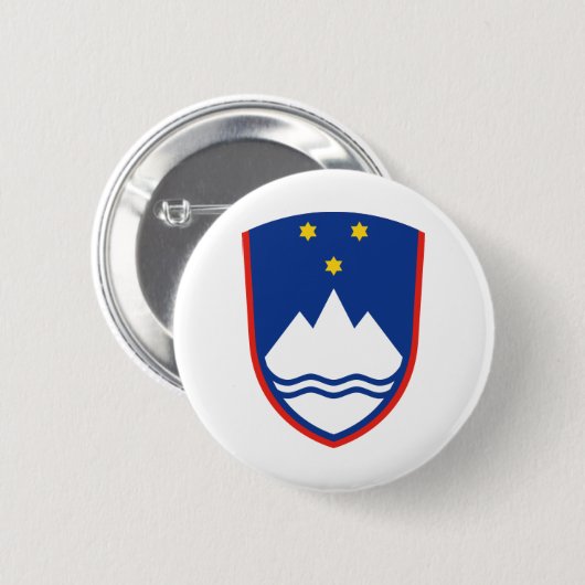 slovenië wapenschild ronde button 5,7 cm (Voorkant /achterkant)