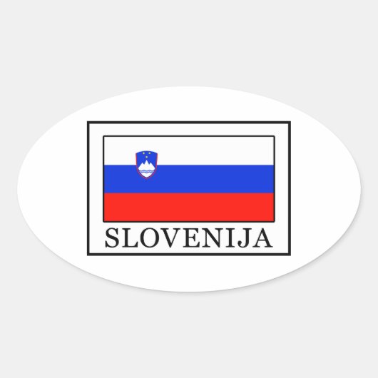 Slovenija Ovale Sticker (Voorkant)