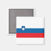 Slovenija - Slovenië Flag Magneet (Voorkant / Achterkant)