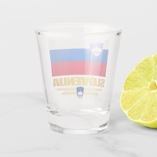 Slovenija (Slovenië) Vlag Shot Glas (Achterkant)