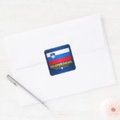 Slovenija (Slovenië) Vlag Vierkante Sticker (Envelop)