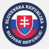Slovenska Republiek Ronde Sticker (Voorkant)