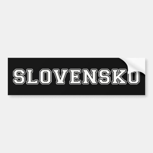 Slovensko Bumpersticker (Voorkant)