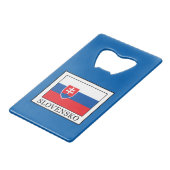 Slovensko Creditkaart Flessenopener (Voorkant Gekanteld)