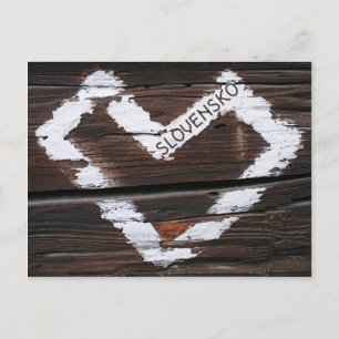 Slovensko Heart Briefkaart