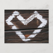 Slovensko Heart Briefkaart (Voorkant)