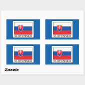 Slovensko Rechthoekige Sticker (Vel)
