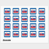 Slovensko Vierkante Sticker (Vel)
