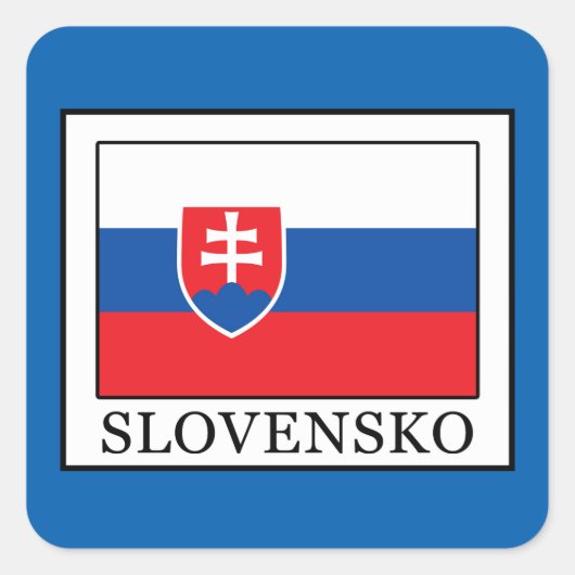 Slovensko Vierkante Sticker (Voorkant)