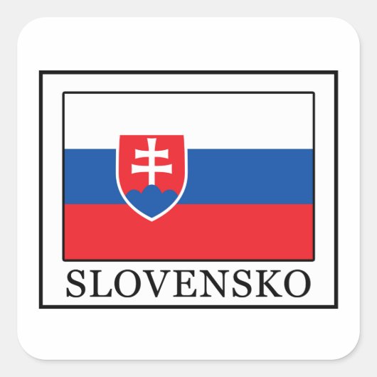 Slovensko Vierkante Sticker (Voorkant)
