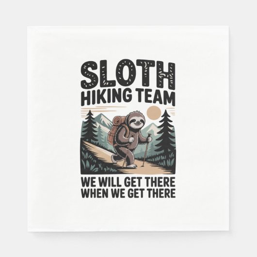 Slow and Steady Sloth Hiking Team Servet (Voorkant)