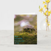 Slow and Steady wint de race - Aesop Kaart (Gele Bloem)