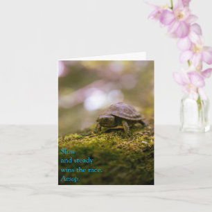 Slow and Steady wint de race - Aesop Kaart