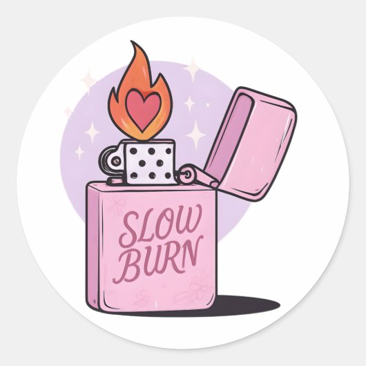 Slow Burn Reader Ronde Sticker (Voorkant)