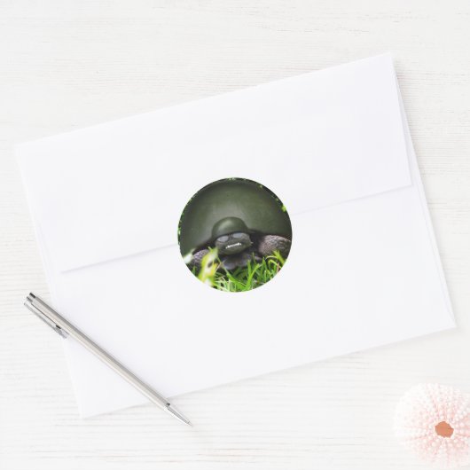 Slow Commando Ronde Sticker (Envelop)