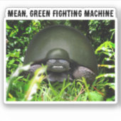 Slow Commando Turtle Sticker (Voorkant)