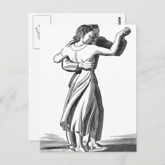 Slow Dancing Paar Briefkaart (Voorkant / Achterkant)