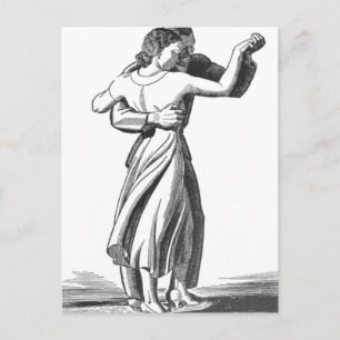 Slow Dancing Paar Briefkaart